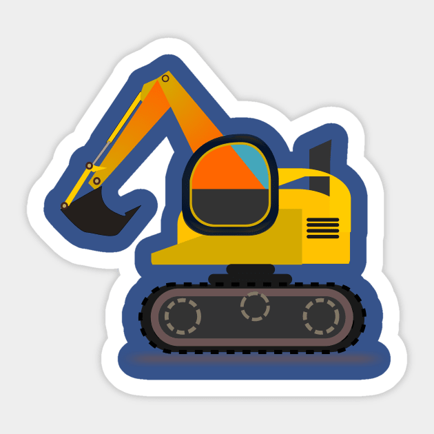 Excavator time Sticker by Cheebies